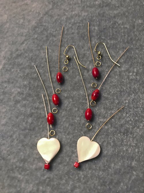 Nancy Chase's Tulip Heart Earrings - , Contemporary Wire Jewelry, , lay out all your materials